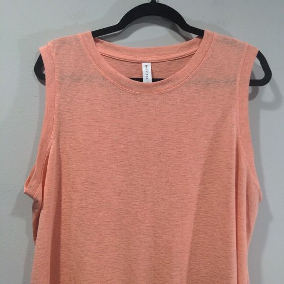 Athleta Womens Breezy Modal Tank Size 1X Orange Salmon Activewear Lightweight - Picture 2 of 11